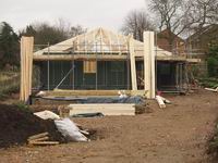 Roof timbers in place