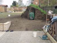 Spreading the topsoil